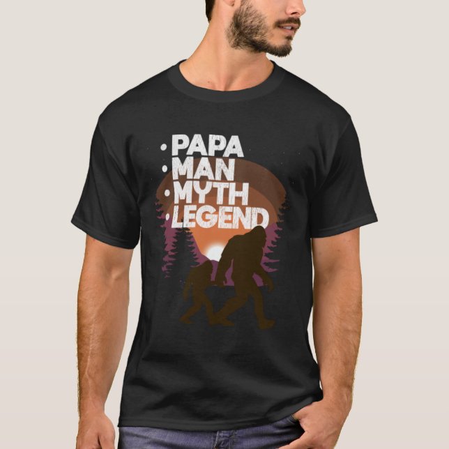 Pappa - Pappa Man Myth Legend T Shirt (Framsida)