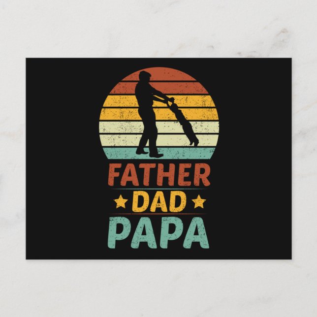 Pappa, Pappa och Pappa Solnedgång Vykort (Framsida)