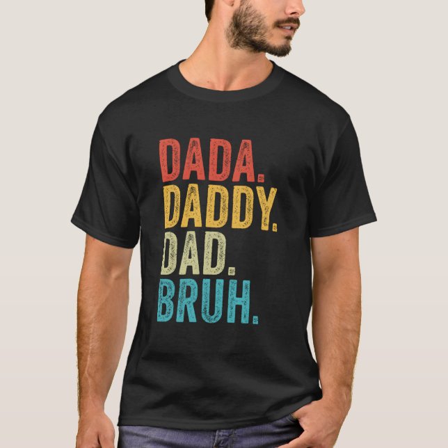 Pappa Pappa Pappa Bror Fars Dag T Shirt (Framsida)