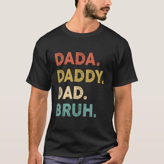 Pappa Pappa Pappa Bror Humor Fars Dag T Shirt (Framsida)