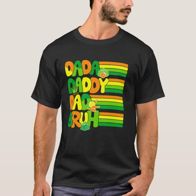 Pappa Pappa Pappa Bror Män Rolig Fars Dag Bowling T Shirt (Framsida)