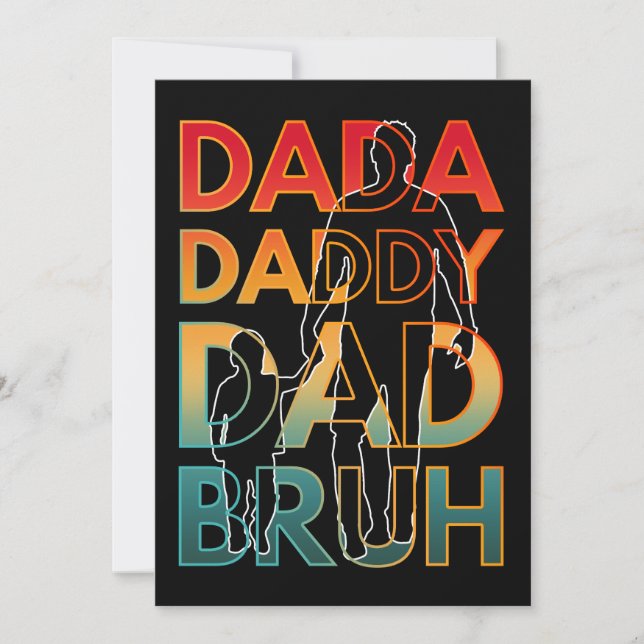 Pappa Pappa Pappa BRUH Inbjudningar (Framsida)