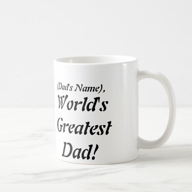 (PAPPA PAPPAN FÖR VÄRLDSMÄSTAREN FÖR NAMN)! KAFFEMUGG (Höger)