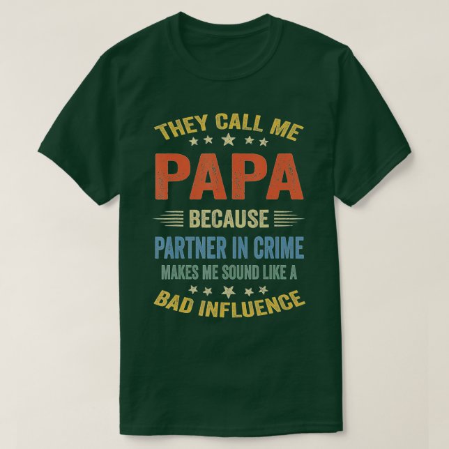 Pappa-partner i brottmål t shirt (Design framsida)