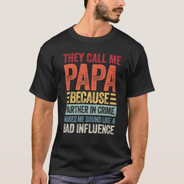 Pappa-partner i brottmål t shirt (Framsida)