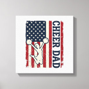 Pappa patriotisk amerikansk flaggvektorkläddesign canvastryck