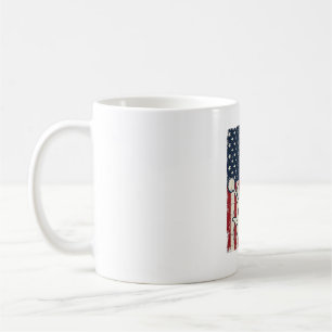 Pappa patriotisk amerikansk flaggvektorkläddesign kaffemugg