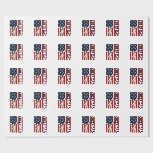 Pappa patriotisk amerikansk flaggvektorkläddesign presentpapper (Platt)