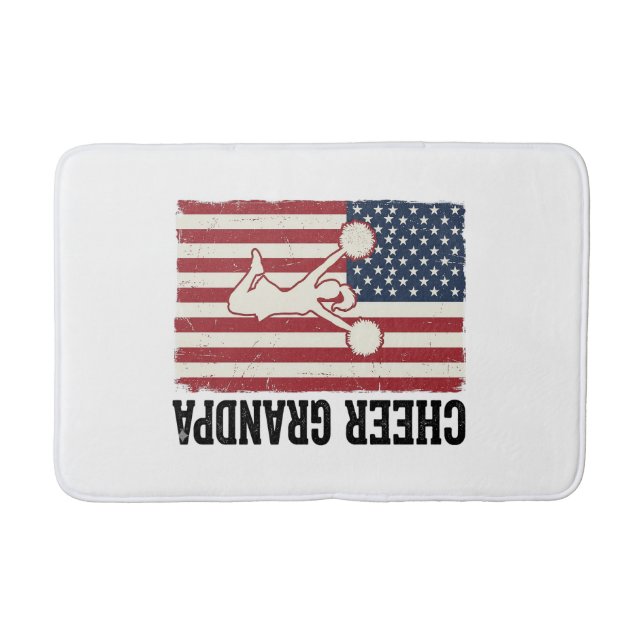 Pappa Patriotisk Vintage Flagga Tröja Design_ Badrumsmatta (Framsidan)