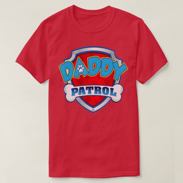 Pappa Patrol Hund Mamma Pappa Funny Gift Födelseda T Shirt (Design framsida)