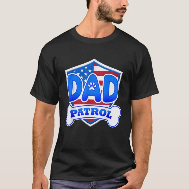 Pappa Patrol Hund T Shirt (Framsida)
