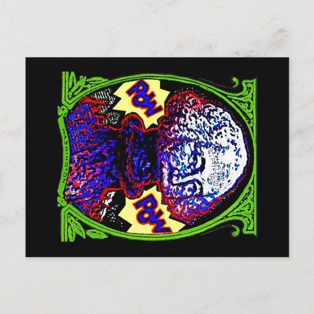 PAPPA! Pengar blåser upp POSTCARD Vykort (Framsida)