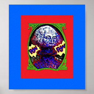 PAPPA! Pengar blåser upp POSTER svart, röd och blå