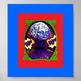 PAPPA! Pengar blåser upp POSTER svart, röd och blå