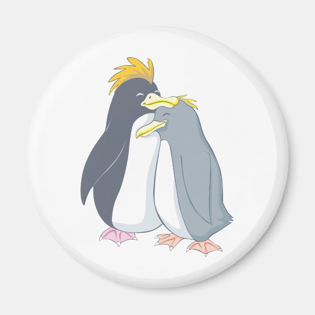 Pappa Penguin Kärlek Mamma Penguin Magnet (Framsidan)