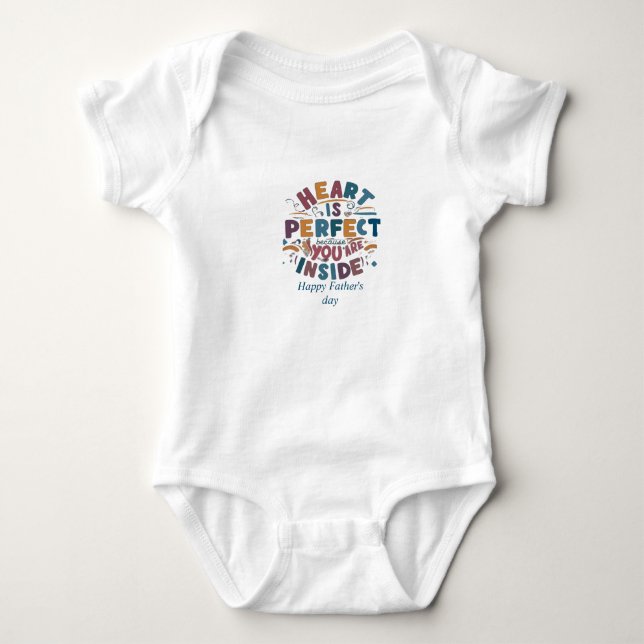 Pappa Perfekt Heartslag - Lycklig Fars dag! T Shirt (Framsida)