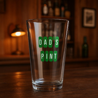 Pappa Personlig Pint Glass - Anpassningsbar Beer G Glaskopp