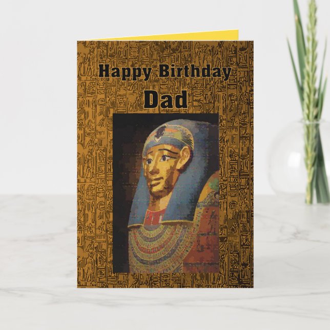 Pappa Pharaoh Grattis på födelsedagen Kort (Framsida)