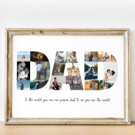 Pappa Photo Collage 18 Bilder Poster