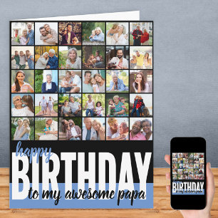 Pappa Photo Collage 31 Bild Grattis på födelsedage Kort