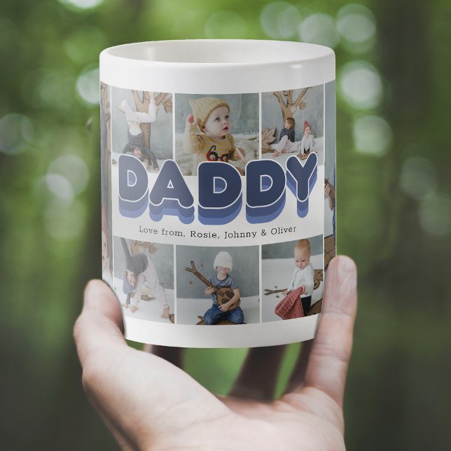 Pappa Photo Collage Coffee Mugg (Skapare uppladdad)