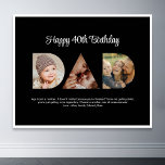 Pappa Photo Collage Cutout Fars dag Birthday Poster<br><div class="desc">Fira de speciella stunderna med far med den här Pappa Photo Collage-designen. Det här anpassadet är en perfekt för att skapa en personlig och en hjärtlig gåva till Fars dag och födelsedagsfirandet. Craft ett vackert kollage med ord PAPPA, med omhuldade stunder, som skapar en visuell färd av de värdefulla minnen...</div>