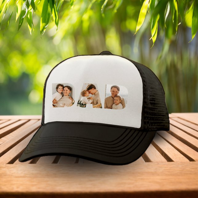 Pappa Photo Collage Fars dag Keps (Dad Photo Collage Father's Day Trucker Hat
)
