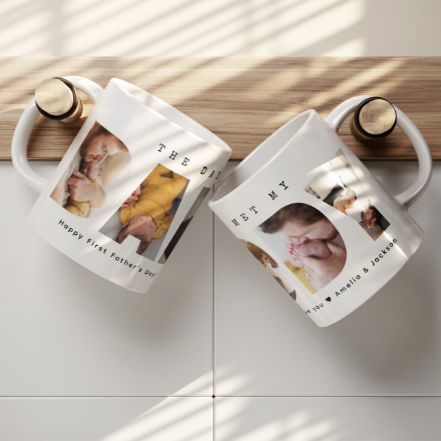 Pappa Photo Collage First Fars dag för New Pappa Kaffemugg (Skapare uppladdad)