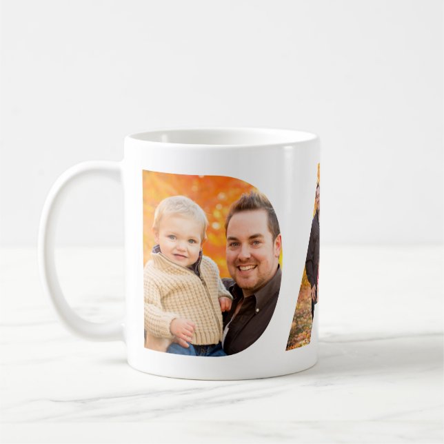 Pappa Photo Collage Kaffemugg (Vänster)