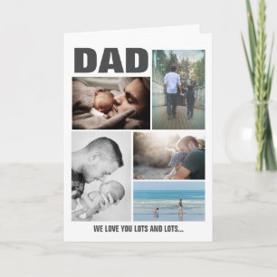 PAPPA Photo Collage LYCKLIG FARS DAG Kort