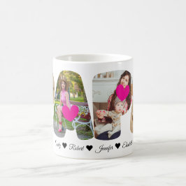 PAPPA Photo Collage Mugg med Heart - Perfekt Gift