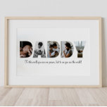 Pappa Photo Collage Poster för Fars dag<br><div class="desc">Detta är en fotokollage som spådomar ut ord DADDY tillsammans med ett anpassningsbar-meddelande. Det här är perfektens gåva till pappa på far dag,  på hans födelsedag eller jul.</div>
