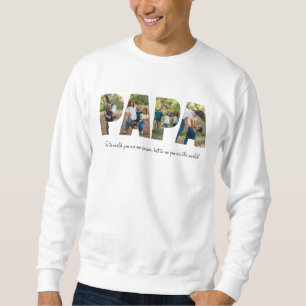 Pappa Photo Collage Sweatshirt för Fars dag
