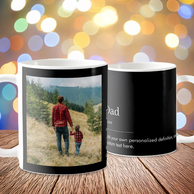 Pappa Photo Ord Definition Kaffemugg (Skapare uppladdad)