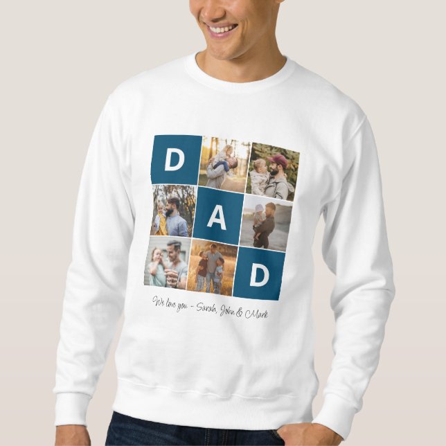 Pappa Photo Sweatshirt för Fars dag (Framsida)