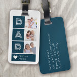 Pappa Photos Heart Bagagebricka<br><div class="desc">Lyft upp ditt bagage med den här personligen som är perfekt för resenärer</div>