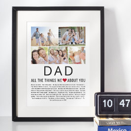 Pappa Photos Sak Vi Kärlek om dig Fars dag Poster