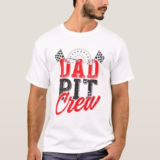 Pappa Pit Crew - Födelsedagsfest Car T Shirt (Framsida)