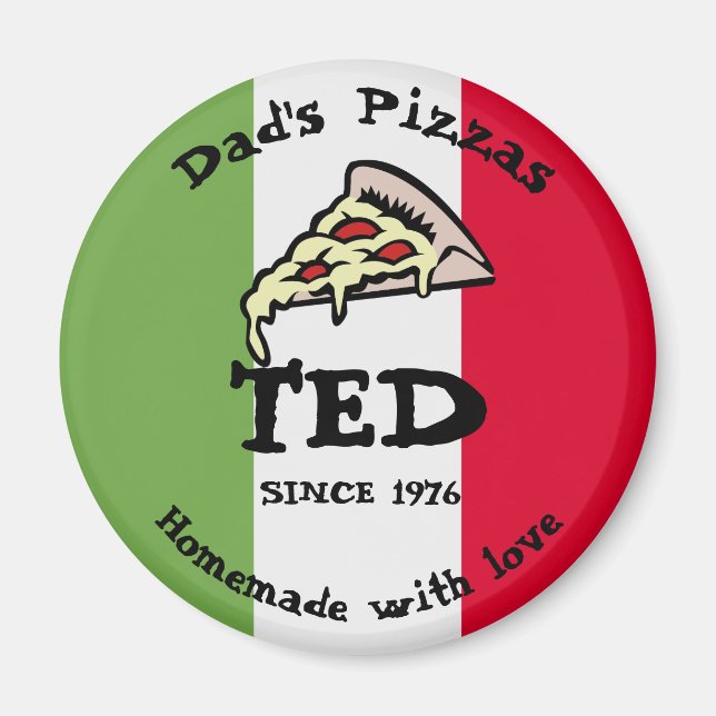 Pappa Pizzas Magnet (Framsidan)