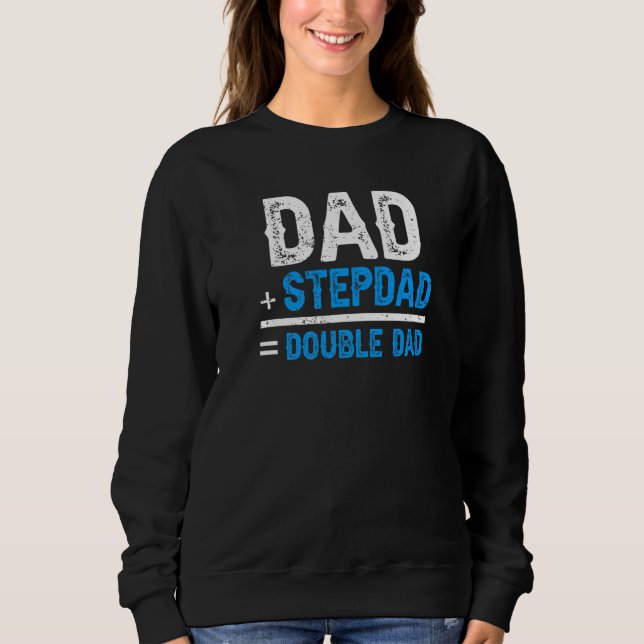 Pappa Plus Stepdad Equals Dubbla Pappa Stepfather  T Shirt (Framsida)