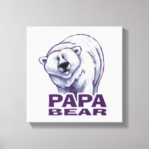 Pappa Polar Bear Canvastryck