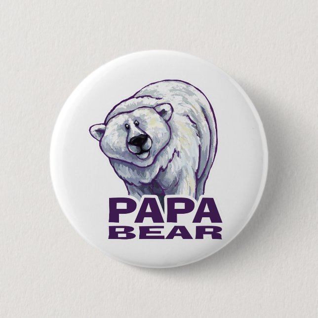 Pappa Polar Bear Knapp (Framsida)