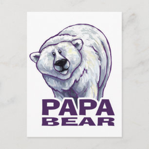 Pappa Polar Bear Vykort