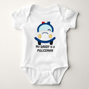 Pappa Policeman unisex baby bodykostdräkt T-shirt