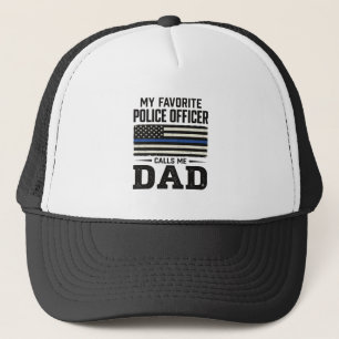 Pappa polis vintage flagga skjorta design_1 keps
