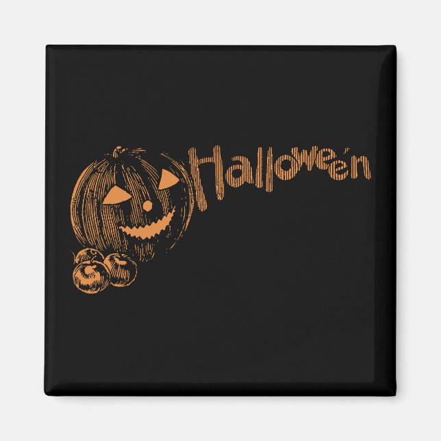 Pappa Posse of Halloween Jack o lantern Magnet (Framsidan)