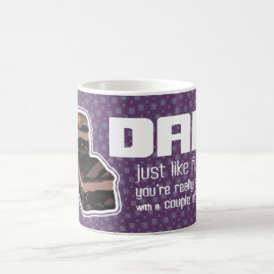 Pappa "precis som fudge roligt mörk lila mugg" kaffemugg
