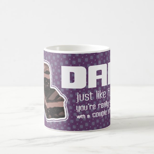 Pappa "precis som fudge roligt mörk lila mugg" kaffemugg (Center)