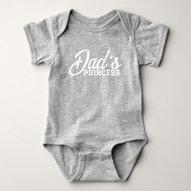 Pappa Princess Cute Adsible Flicka T Shirt (Framsida)