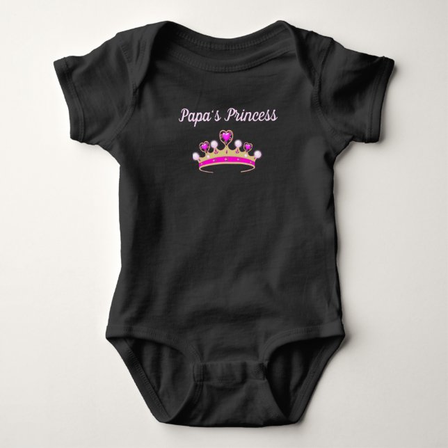 Pappa Princess Personlig Baby Bodydräkt T Shirt (Framsida)